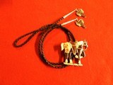 Native American Zuni Horse Bolo w/matching tips - 2 of 6