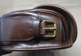 Westley Richards Anson Cartridge Bag, 100 round, Dark Tan Leather, Shotgun Shells - 7 of 13