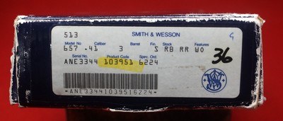 Smith & Wesson Model 657 NO DASH, .41 Magnum N Frame, Round Butt, 3-Inch, 1986 - Image 15 of 15