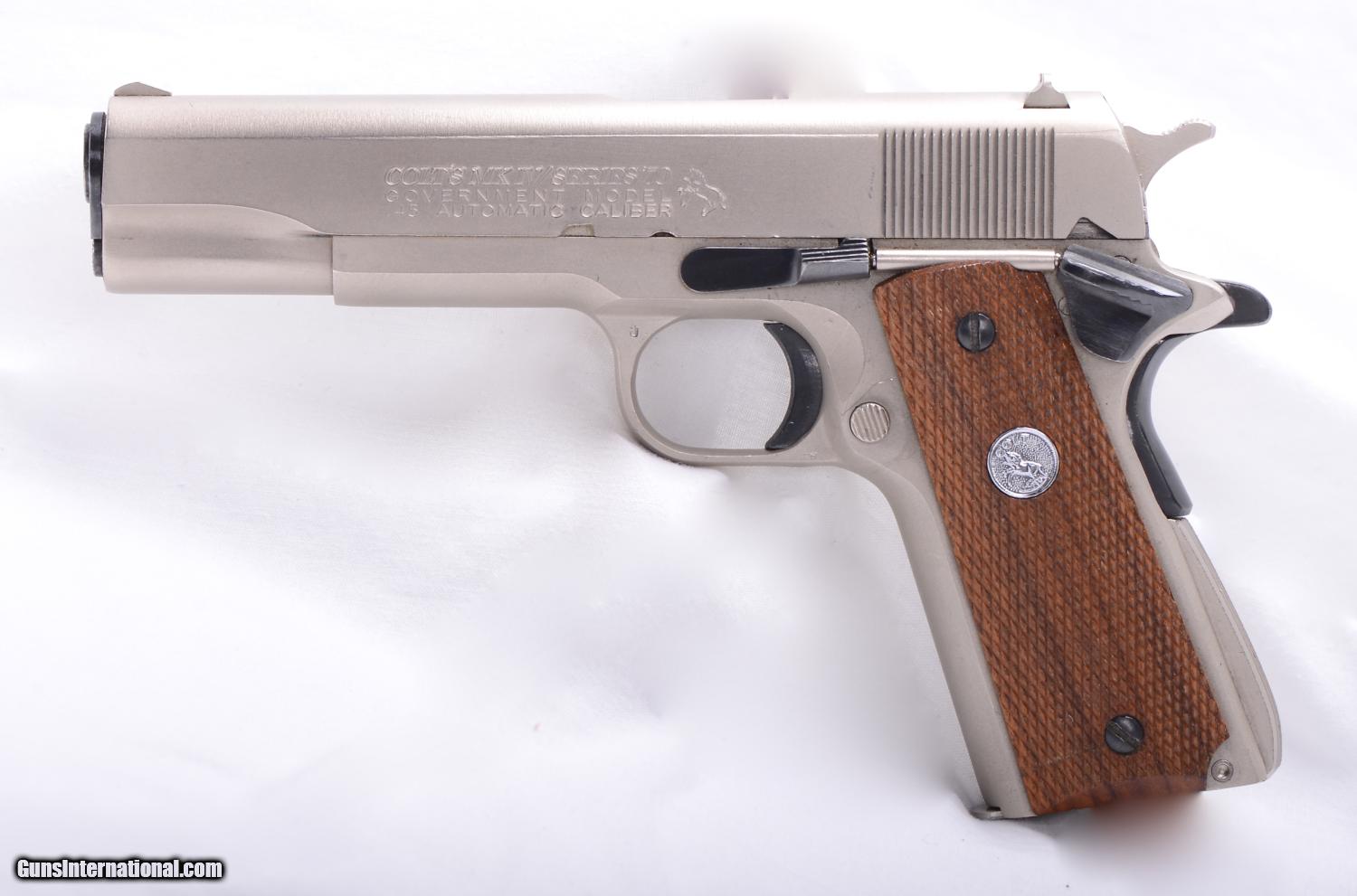 Colt Mk IV Series 70 .45 acp, Satin Nickel