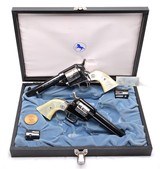 Colt Nevada State Centennial .22/45 two revolver set with extra engraved cylinders - 1 of 10