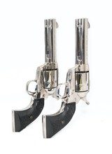 Colt SAA 3rd gen consec. pair 4 3/4" nickel with action jobs - 7 of 9