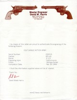 Colt SAA first gen, Texas Cattle Brand engraved by D W Harris - 9 of 9