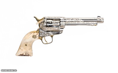 Colt SAA 45 lc engraved w/two tone finish, 1877 mfg.