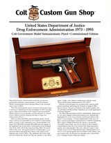 Colt 20th Anniversary of the DEA 1911 pistol - Image 8 of 10