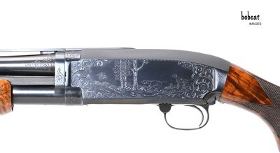 Winchester Model 12 configured as a Pigeon Grade 28 ga. w/Grade 5 engraving - Image 2 of 10