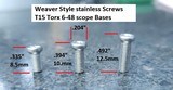 Screws Scope Base Cap and Weaver Style Screws Stainless 6-48 - Image 2 of 2
