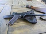 Artillery luger with stock and leather. DWM - 1 of 15