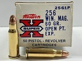 Western Super-X 256 WIN. MAG. 60 Grain Open Pt. Exp. 50 Rounds Like New! - 1 of 4