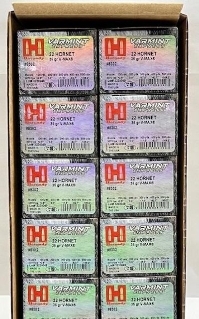 Hornady Varmint Express 22 Hornet 35 Grain V-MAX Factory New Production!