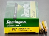 Remington 257 Roberts 117 Grain Core-Lokt Factory New! - 1 of 1