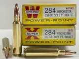 Winchester 284 WIN.150 & 125 Grain Power-Point 40 Rounds Like New! - 1 of 4