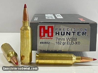 Hornady Precision Hunter 7mm WSM(Winchester Short Mag) 162gr ELD-X Factory New!