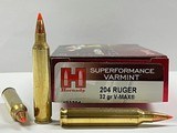 Hornady Superformance Varmint 204 Ruger 32gr V-MAX New!