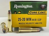 Remington 25-20 Win. 86 Grain Core-Lokt SP 50 Round Box New! - 1 of 4