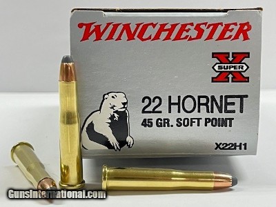 Winchester 22 Hornet 45gr. JSP 50 Round Box Like New Condition