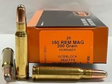 HSM 350 Rem Mag 200 Grain Hornady Interlock 20 Round Box Factory New! - 1 of 2