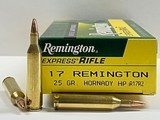 Remington 17 Rem. 25 Grain Hornady HP in Like New Condition!