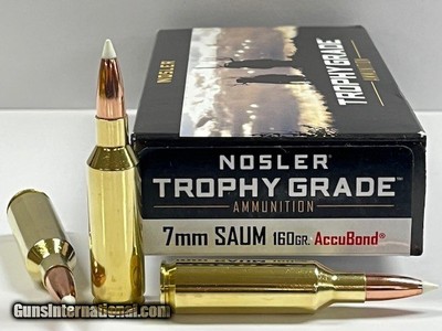 Nosler Trophy Grade 7mm SAUM 160gr. Accubond Factory New Production!
