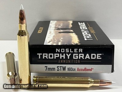 Nosler Trophy Grade 7mm STW 160 Grain AccuBond New!