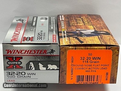 Winchester & HSM 32-20 Win. 50 Round Boxes Factory New!
