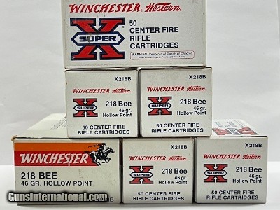Winchester 218 Bee 46 Grain Hollow Point 50 Rounds in Like New Condition!
