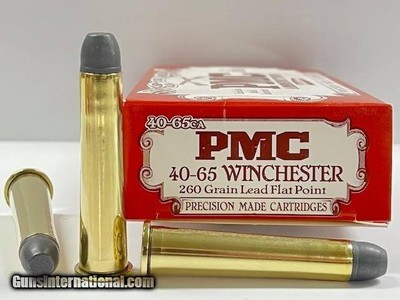PMC 40 65 Winchester 260 Grain Lead Flat Point Excellent Condition