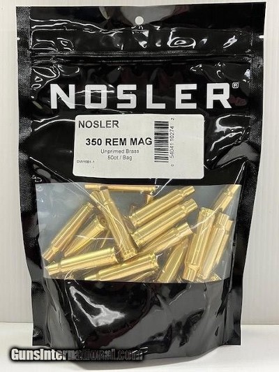 Nosler 350 Remington Magnum Brass 50 Count Factory Sealed Bags