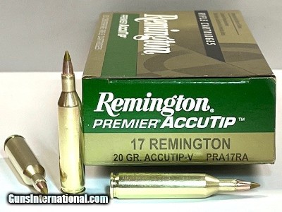 Remington Premier 17 Rem 20 Gr. ACCUTIP V 20 Round Boxes