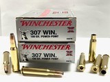 Winchester 307 Win 180gr Power-Point Ammo & New Brass