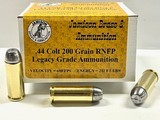 Jamison 44 Colt 200 Grain RNFP Smokeless 20 Round Box Factory Loaded Ammunition
