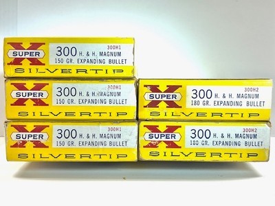Winchester 300 H&H Mag 150gr & 180gr Silvertip Excellent Condition! Price in Listing