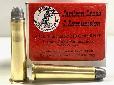 New! Jamison 40 60 Winchester 210 Grain RNFP 20 Round Boxes Also Have Brass Available