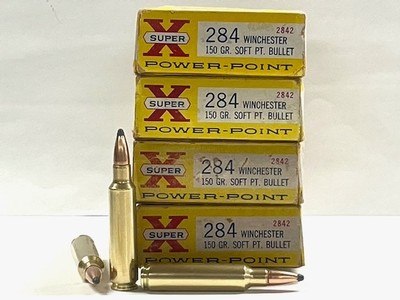 Winchester 284 Win 150gr Power Point Factory Loaded Ammo 80 Rounds Excellent Condition!