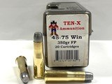 TEN-X 45-75 Win Winchester 350gr FP 20 Factory Rounds Like New!