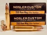 Nosler Custom 350 Rem Mag 225gr Partition 40 Rounds in Factory Sealed Cases