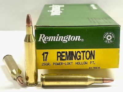 Remington 17 Rem 25 Grain Power Lokt Hollow Point Super Nice Clean Ammo!