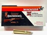 Winchester 348 Win 200gr Silvetip Commemorative Browning Model 71 Nice!