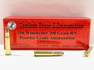 New! Jamison 356 Win 200 Grian Round Nose Jacketed Soft Point 20 Round Boxes