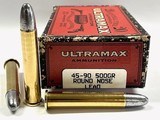 ULTRAMAX 45-90 Winchester Smokeless 500 Grain Round Nose Lead 20 Round Factory Loaded Boxes Excellent!