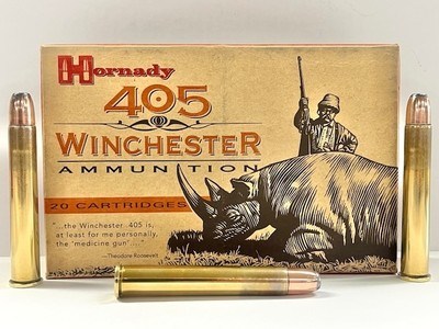 Hornady 405 Win 300gr FP Ltd Theodore Roosevelt #1 Collector Grade 20 Round Box! Others Available at Discounted Price!