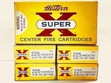 Western Super-X 225 Win 55gr PTD. Soft Point 20 Round Factory Loaded Boxes Excellent Condition! - 3 of 6