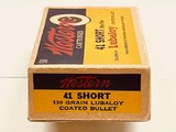 Western Cartridge 41 Short Rim Fire 130 Grain Lubaloy Smokeless Powder 49 Rounds Excellent! - 3 of 7
