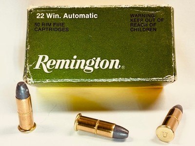 Remington 22 Winchester Automatic 45 Grain Solid Point 50 Round Box Nice Clean Ammo - Image 1 of 5