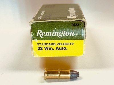 Remington 22 Winchester Automatic 45 Grain Solid Point 50 Round Box Nice Clean Ammo - Image 2 of 5