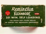 Remington 351 Win. Self Loading 180gr Soft Point 49 Factory Loaded Rounds Nice! - Image 2 of 7