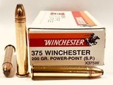 Winchester 375 Win 200gr Power-Point 20 Round Box Same Lot# Excellent Condition - Image 2 of 6