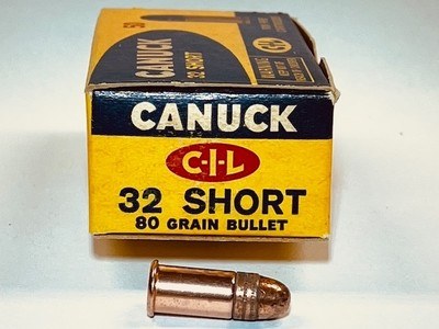 Canuck 32 Short Rimfire 80gr Bullet 50 Round Box Excellent Condition! - Image 2 of 6