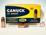 Canuck 32 Short Rimfire 80gr Bullet 50 Round Box Excellent Condition! - Image 1 of 6