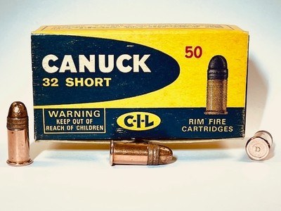 Canuck 32 Short Rimfire 80gr Bullet 50 Round Box Excellent Condition! - Image 1 of 6